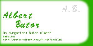 albert butor business card